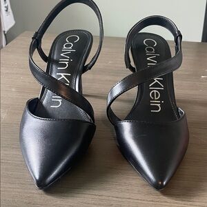Calvin Klein Black Strappy Heels